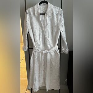 Lilly Pulitzer Midi Shirtdress in Resort White Pineapple